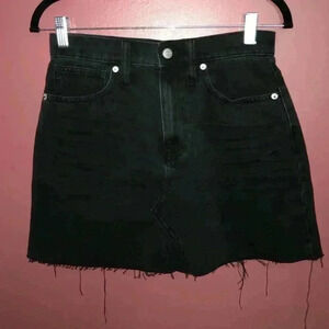 Madewell Black Denim Skirt